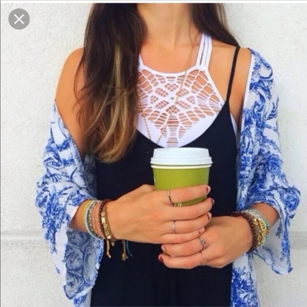 White LF Dreamcatcher Bralette